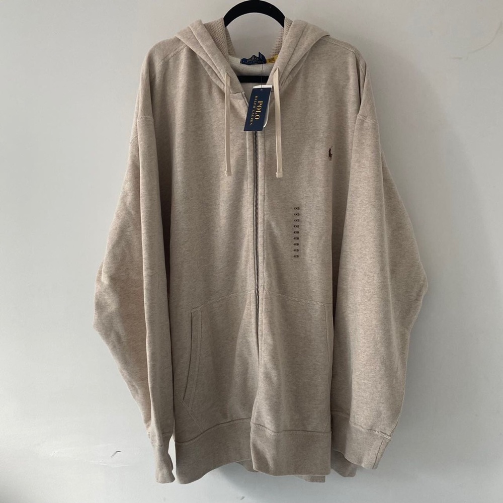 Men’s Polo Ralph Lauren Double-Knit Full Zip Hoodie Size 4XB
